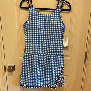 NWT Land's End Draper James Gingham Tummy Control Swim Dress